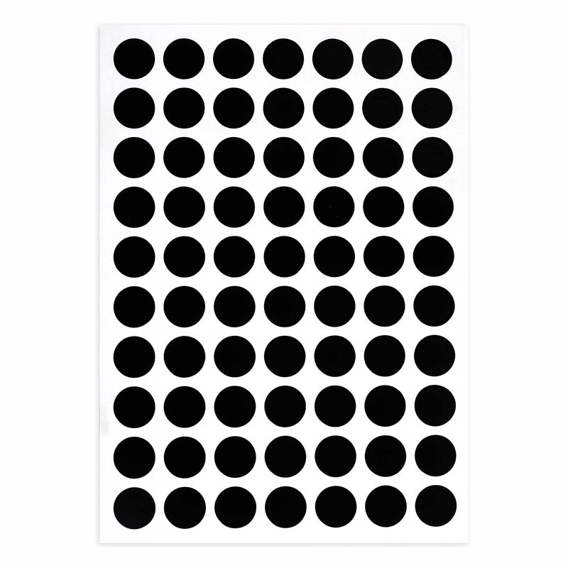 PARLAIM 1050 PCS 3/4 Inch Black Circle Stickers  15 Sheets  0.75"" Round Color Coding Dot Sticker Labels - Image 1